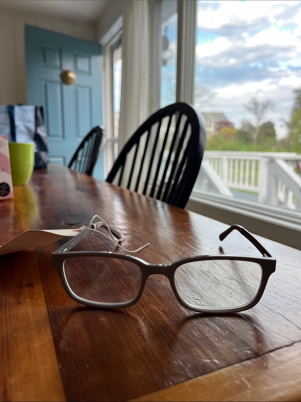 Peepers +2.50 with blue light, Classic Women's Rectangular asses  in Taupe Gray